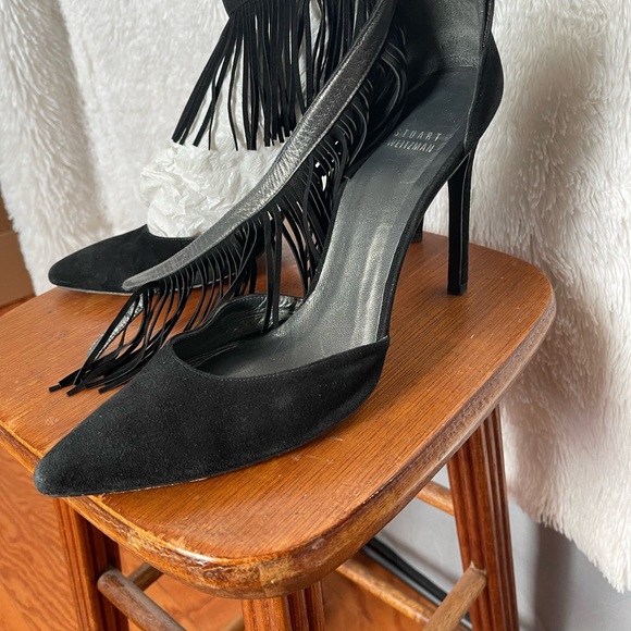 Stuart Weitzman black suede Heels size 10 - Picture 2 of 7